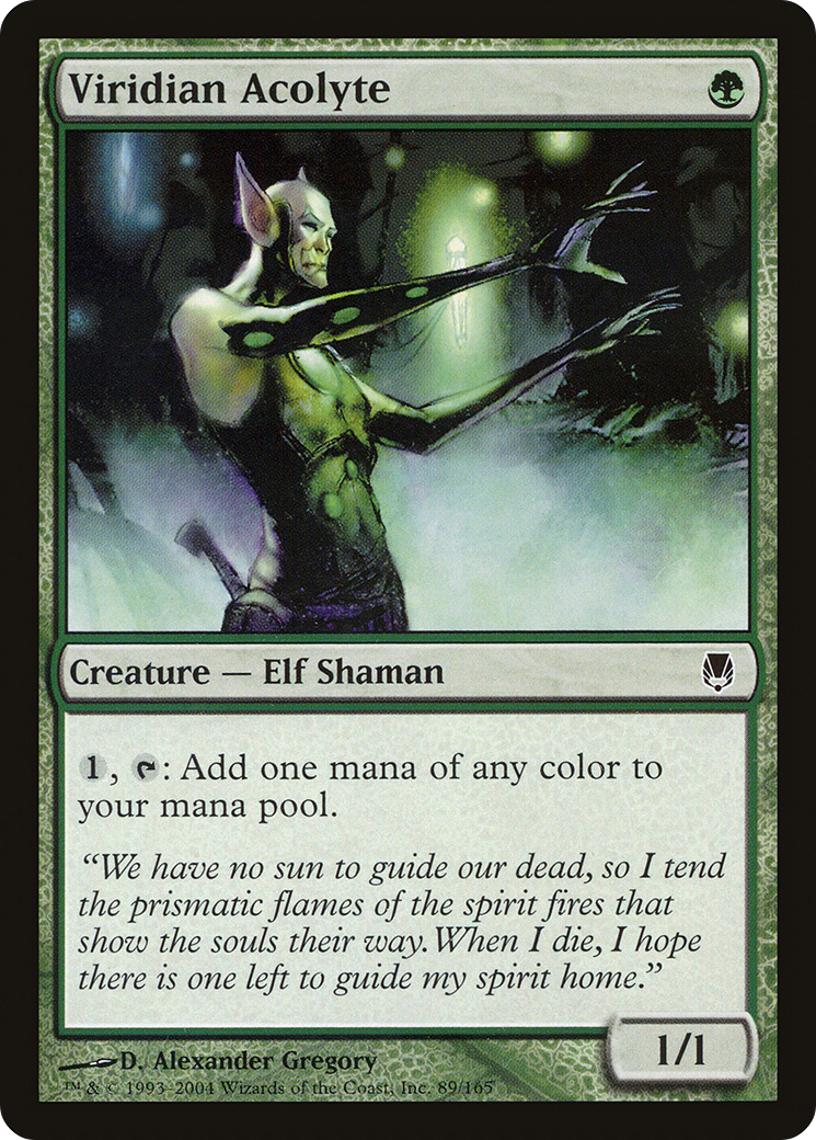 Viridian Acolyte (DST-089) - Darksteel Foil