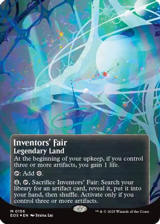 Inventors' Fair (0156) (Borderless) (Galaxy Foil) (EOS-156) - Edge of Eternities: Stellar Sights Foil