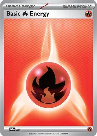 Basic Fire Energy - 018 18 - SVE Scarlet & Violet Energies Reverse Holofoil