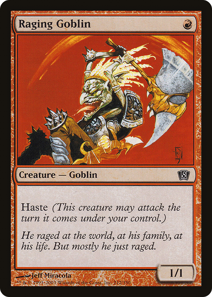Raging Goblin (8ED-212★) - Eighth Edition Foil