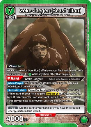 Zeke Jaeger (Beast Titan) (UE10BT/AOT-1-048) - UE10BT Attack on Titan Foil