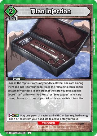 Titan Injection (UE10BT/AOT-1-063) - UE10BT Attack on Titan