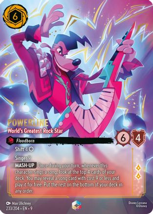 Powerline - World's Greatest Rock Star (Enchanted) (233/204) - Fabled Holofoil