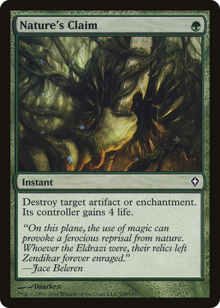 La revendication de la nature (WWK-108) - Worldwake Foil 