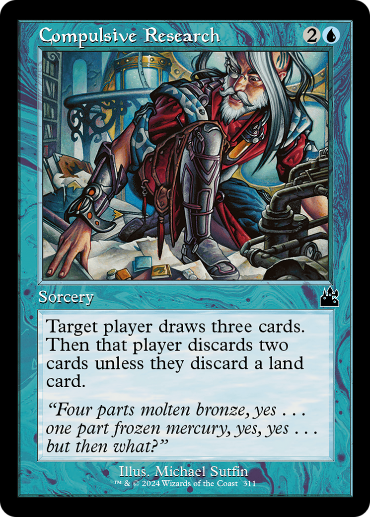 Compulsive Research (Retro Frame) (RVR-311) - Ravnica Remastered