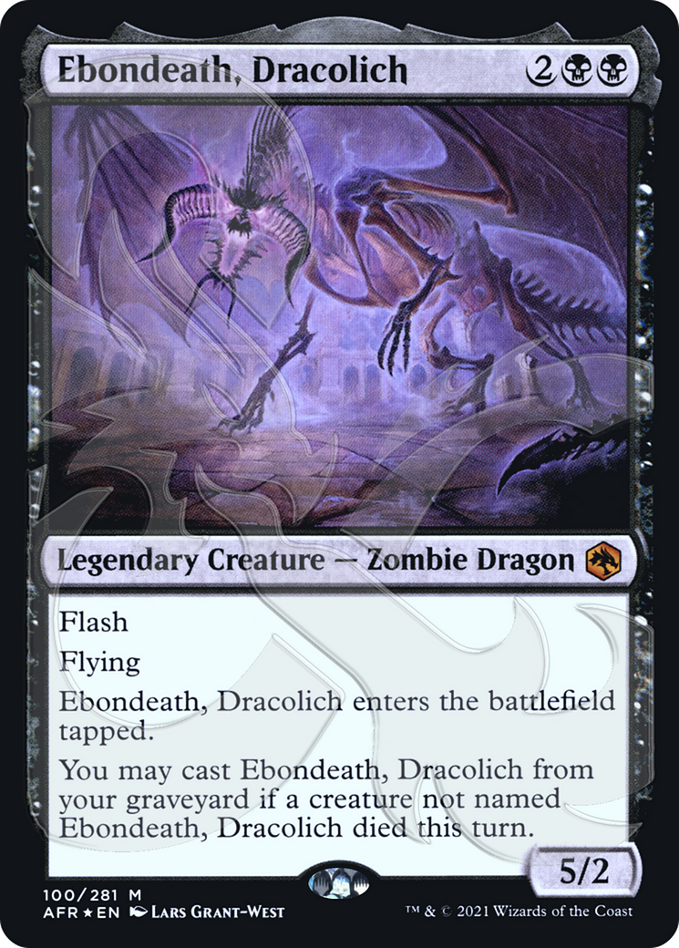 Ebondeath, Dracolich (AFR&-100) - Adventures in the Forgotten Realms Promos Foil