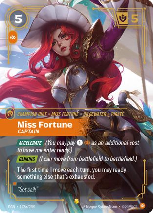 Miss Fortune - Captain (Alternate Art) (162a/298) - Origins
