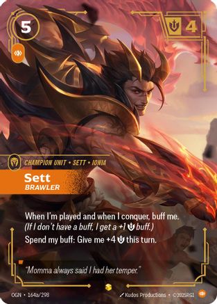 Sett - Brawler (Alternate Art) (164a/298) - Origins