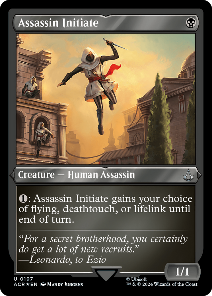 Assassin Initiate (ACR-197) - Feuille gravée Assassin's Creed 
