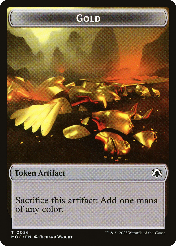 Gold (TMOC-036) - March of the Machine Commander Tokens