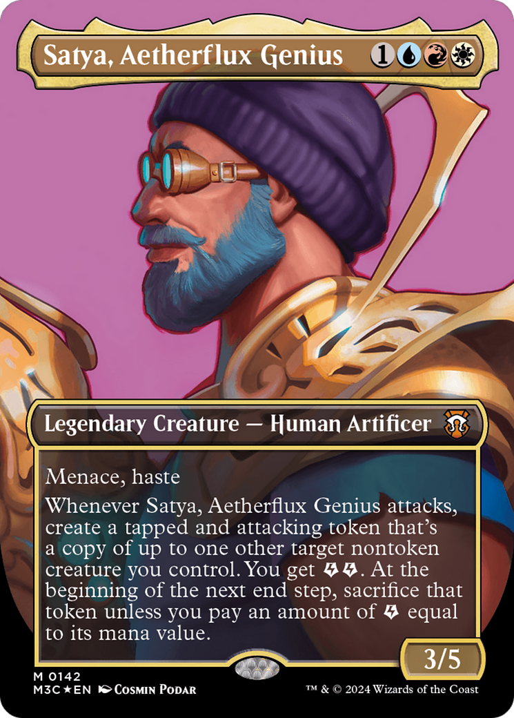 Satya, génie de l'Aetherflux (M3C-142) - Commandant Modern Horizons 3 (sans bordure) 