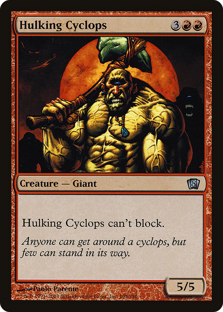 Hulking Cyclops (8ED-195★) - Eighth Edition Foil