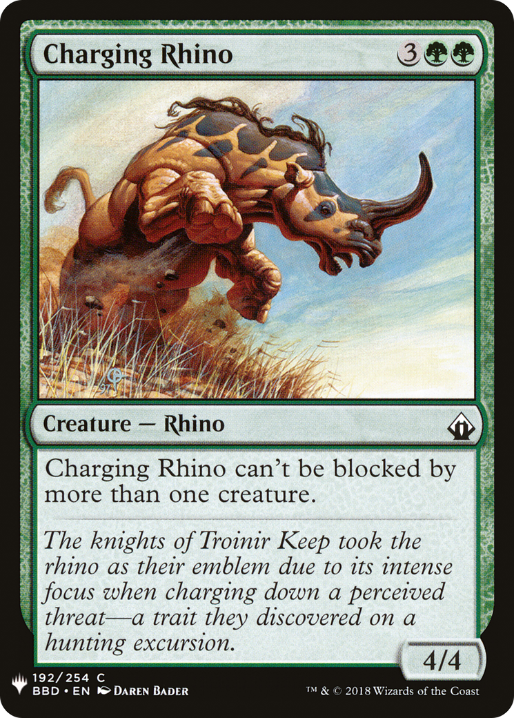 Charging Rhino (LIST-192) - The List