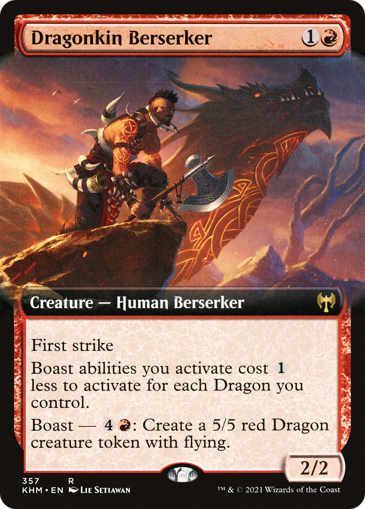 Berserker draconien (KHM-357) - Kaldheim : (art étendu)
