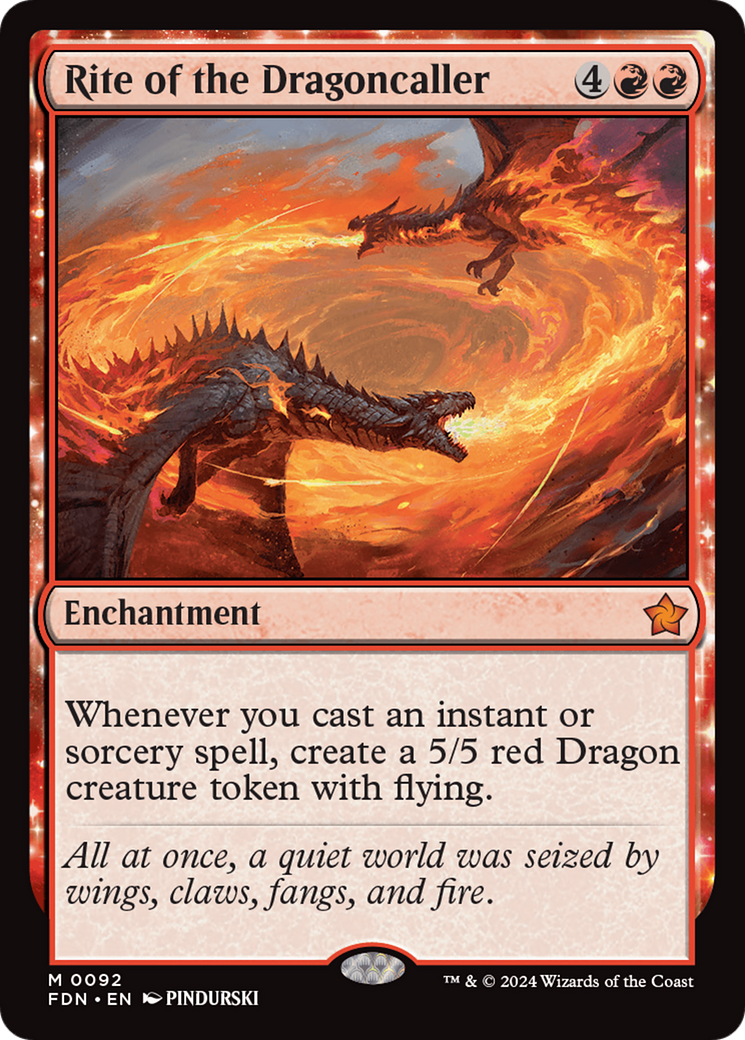 Rite of the Dragoncaller (FDN-092) - Foundations: (enchantment) Foil