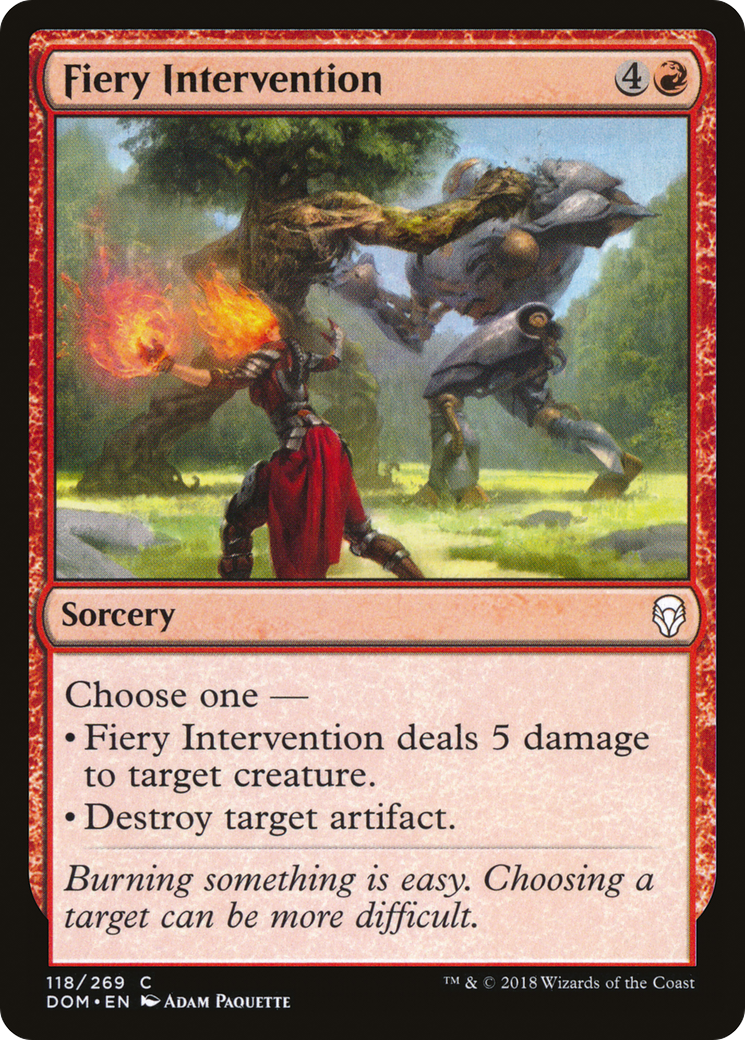 Intervention ardente (DOM-118) - Dominaria Foil