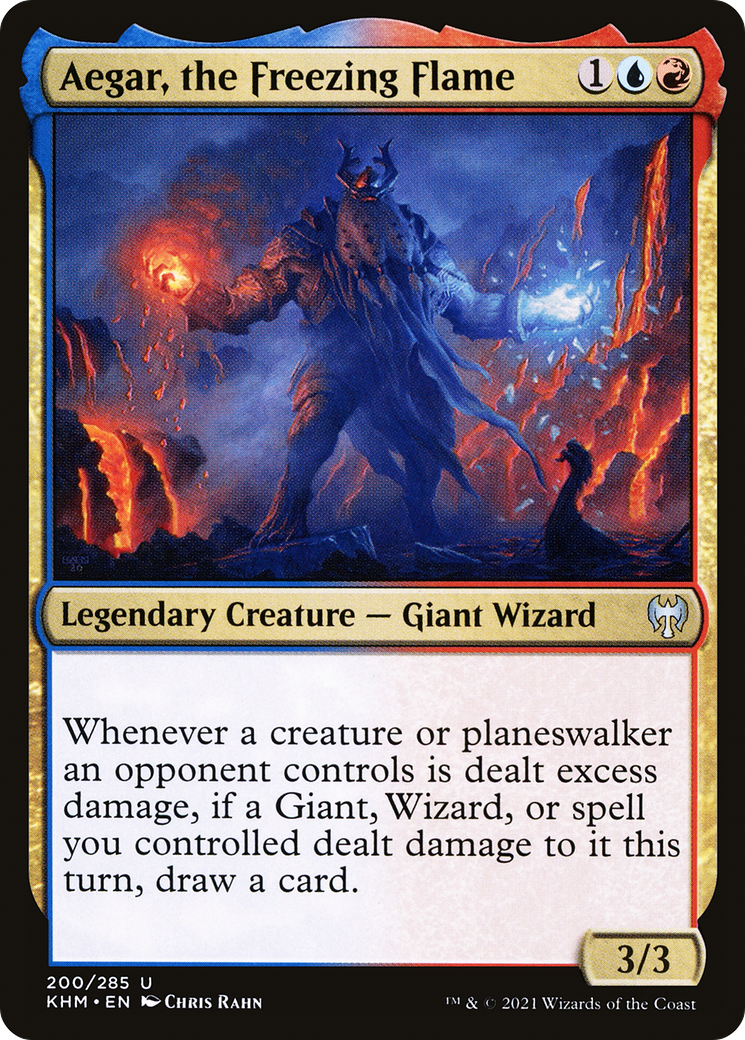 Aegar, la flamme glaciale (KHM-200) - Kaldheim Foil 