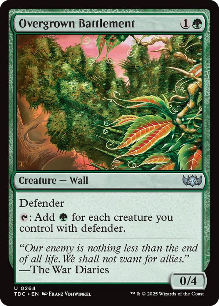 Remparts envahis par la végétation (TDC-264) - Commandant : Tarkir : Tempête de dragons 