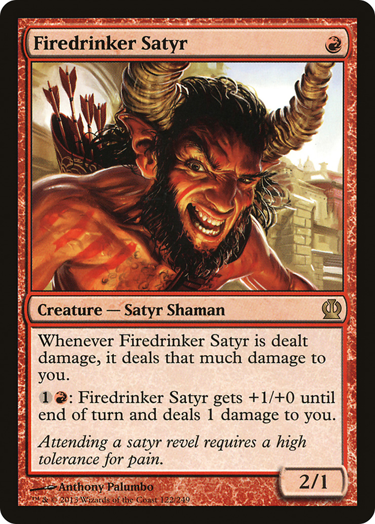 Satyre buveur de feu (THS-122) - Theros Foil 