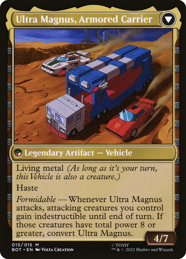Ultra Magnus, Tacticien // Ultra Magnus, Transporteur Blindé (BOT-015) - Transformers : (convertdfc) 