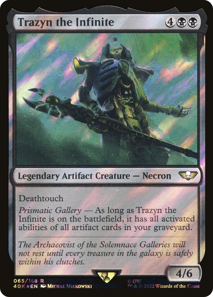 Trazyn the Infinite (Surge Foil) (40K-065) - Warhammer 40,000 Commander Foil