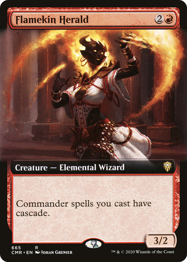 Flamekin Herald (CMR-665) - Commander Legends : (Extended Art) Foil 