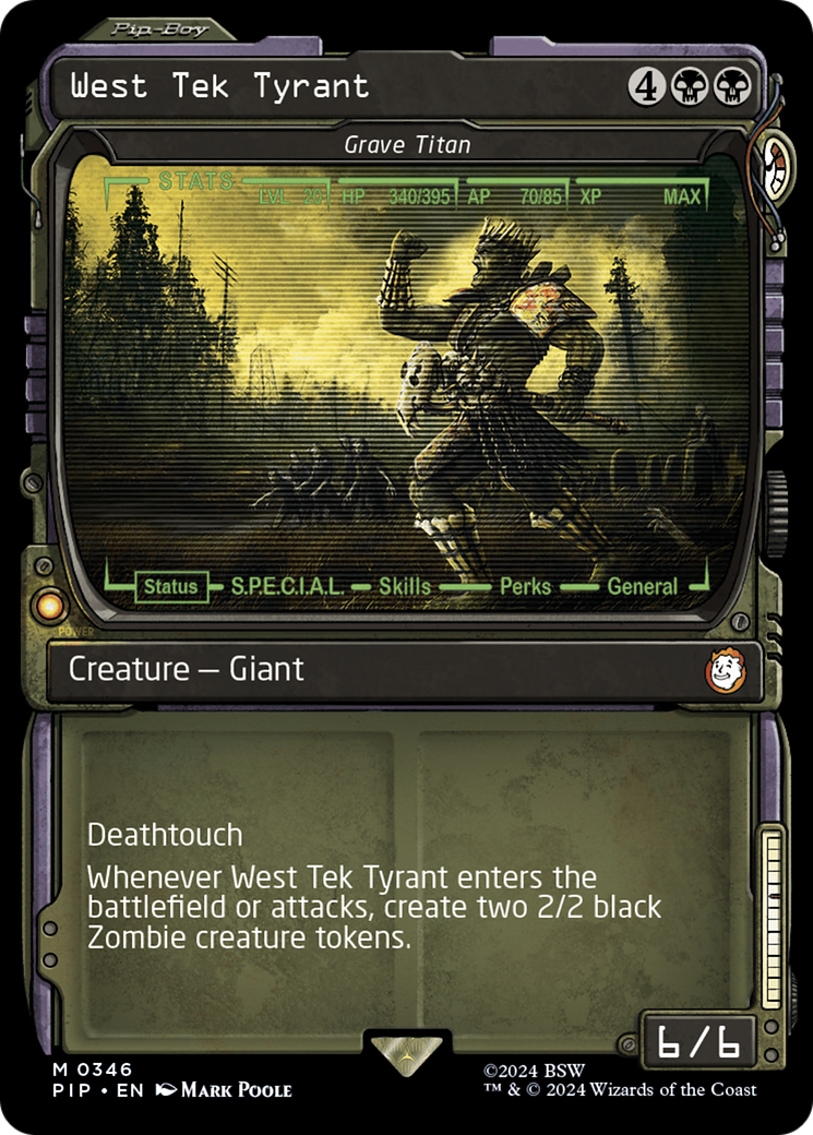 Titan des tombes (PIP-346) - Fallout / West Tek Tyrant : (Vitrine) Feuille 