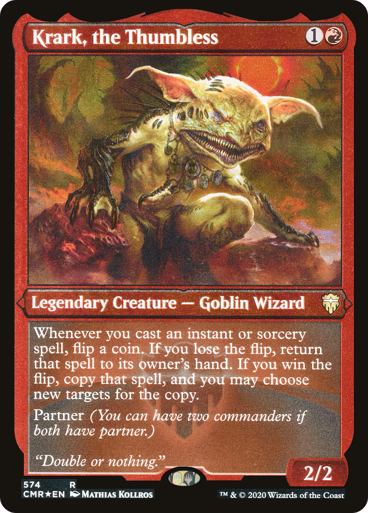 Krark, le Sans-Pouce (CMR-574) - Commander Legends Etched Foil 