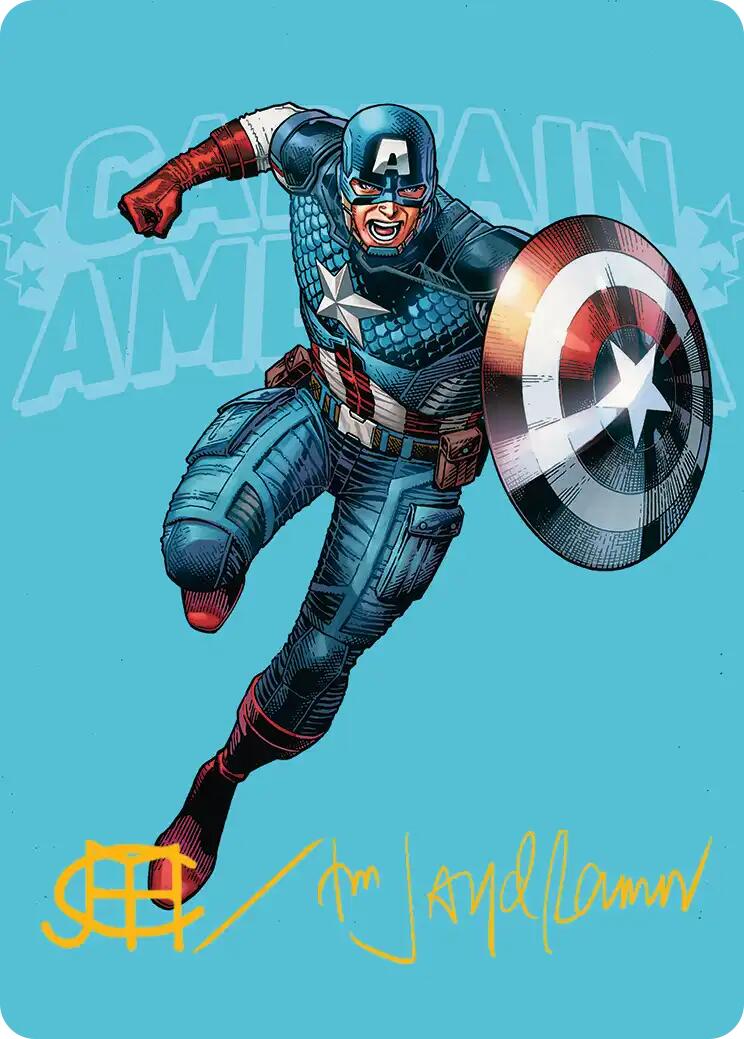 Captain America, Super-Soldier Art Card (Gold-Stamped Signature)