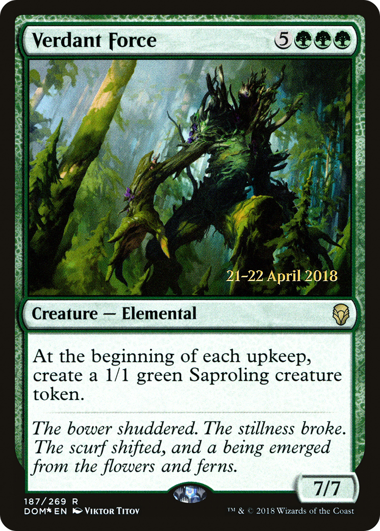 Verdant Force (PRE-187S) - Dominaria Promos Foil