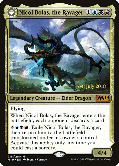 Nicol Bolas, le Ravageur // Nicol Bolas, l'Ascensionné (PM19-218S) - Coffret de base 2019 Promos : (originpwdfc) Foil 