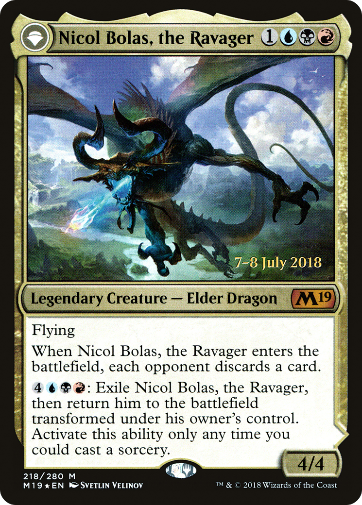 Nicol Bolas, le Ravageur // Nicol Bolas, l'Ascensionné (PM19-218S) - Coffret de base 2019 Promos : (originpwdfc) Foil 