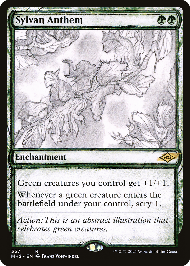 Sylvan Anthem (Showcase) (MH2-357) - Modern Horizons 2: (Showcase)