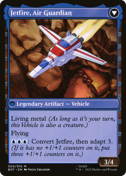 Jetfire, Scientifique ingénieux // Jetfire, Gardien de l'air (BOT-003) - Transformers : (convertdfc) Foil 