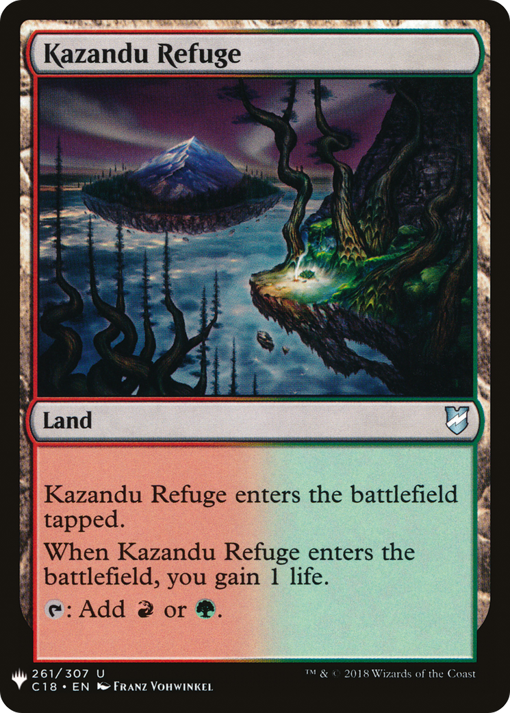 Refuge Kazandu (PLST-C18-261) - La liste 