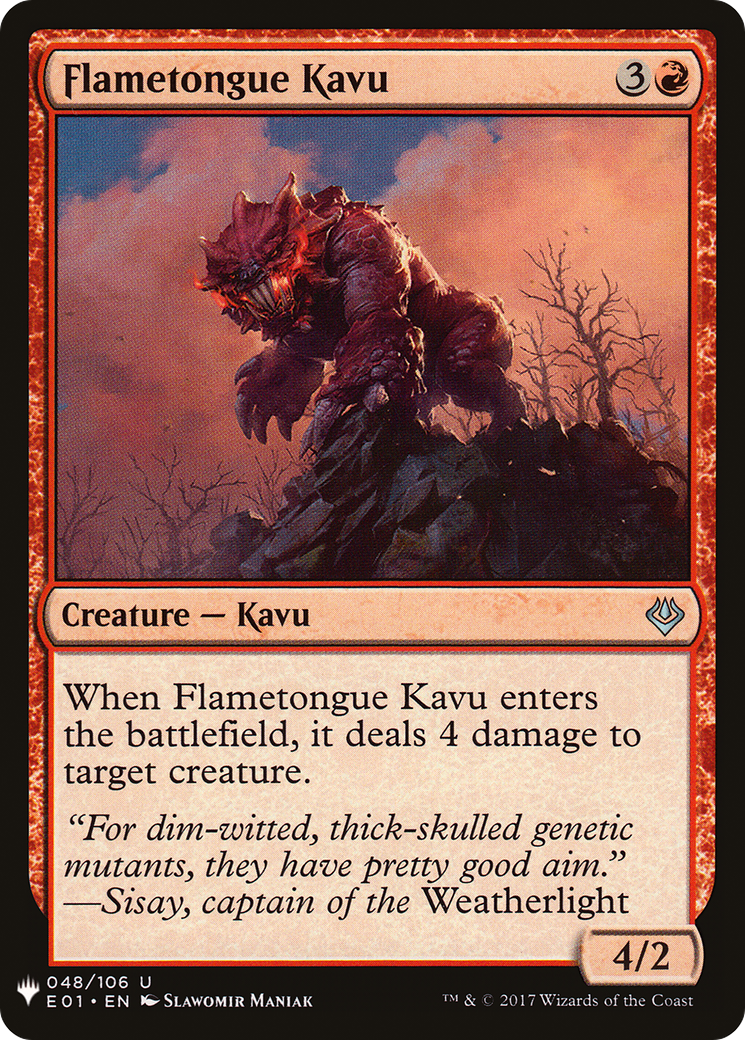 Flametongue Kavu (LIST-048) - The List