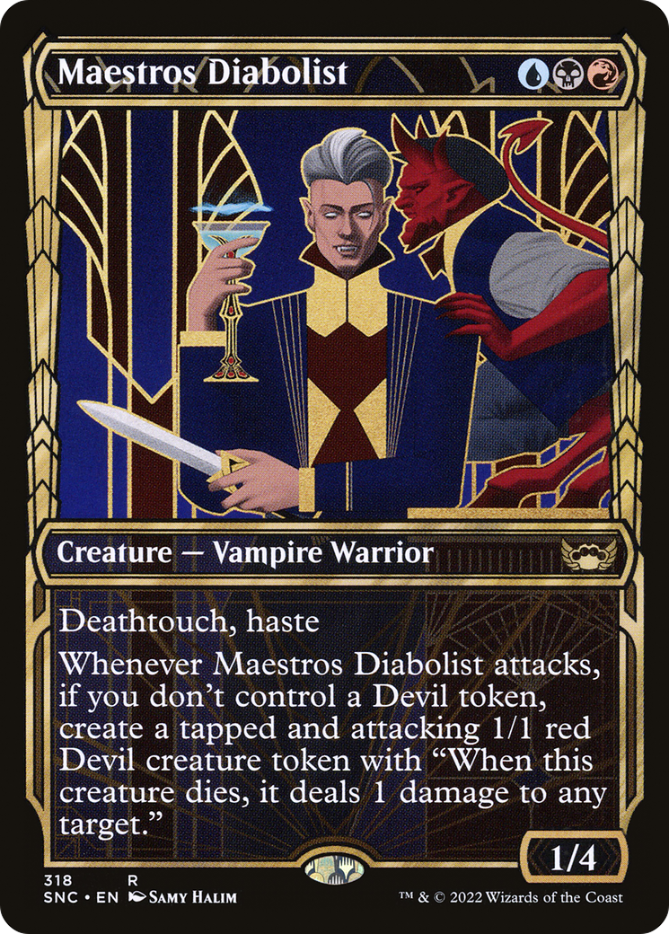 Maestros Diabolist (Showcase) (SNC-318) - Streets of New Capenna: (Showcase) Foil