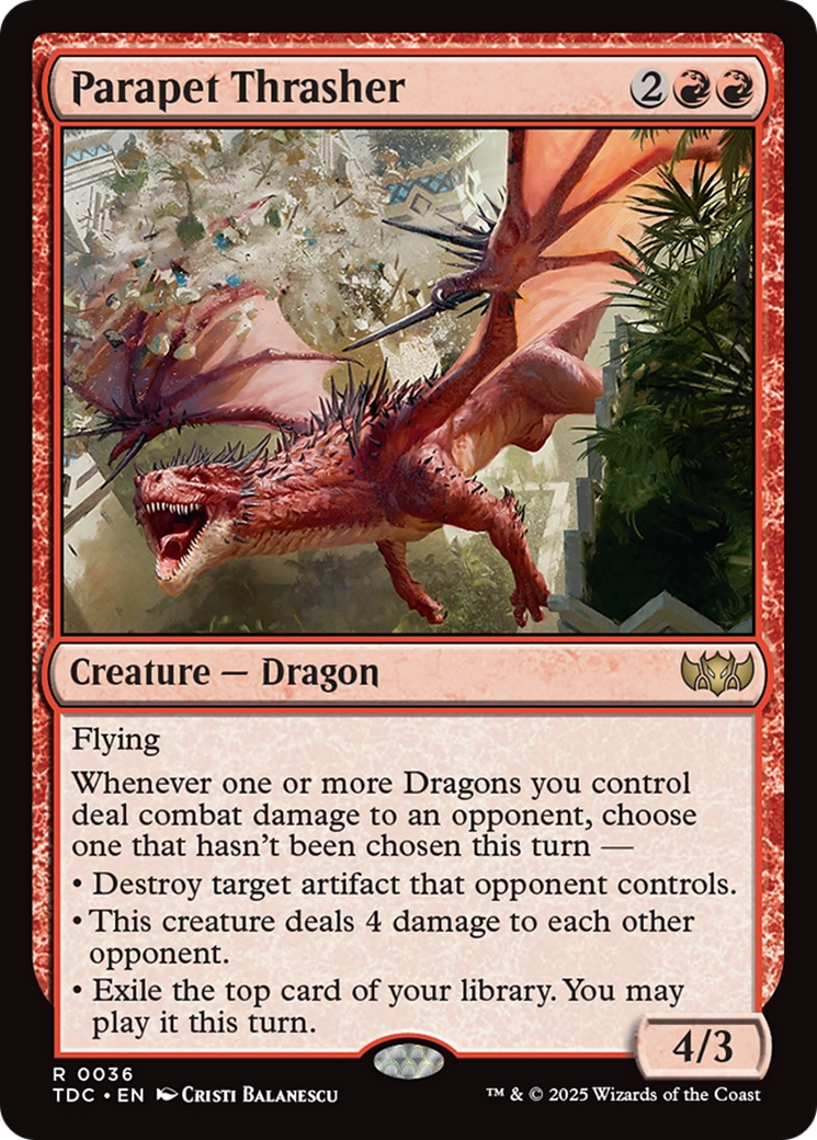 Parapet Thrasher (TDC-036) - Commandant : Tarkir : Tempête de dragons 