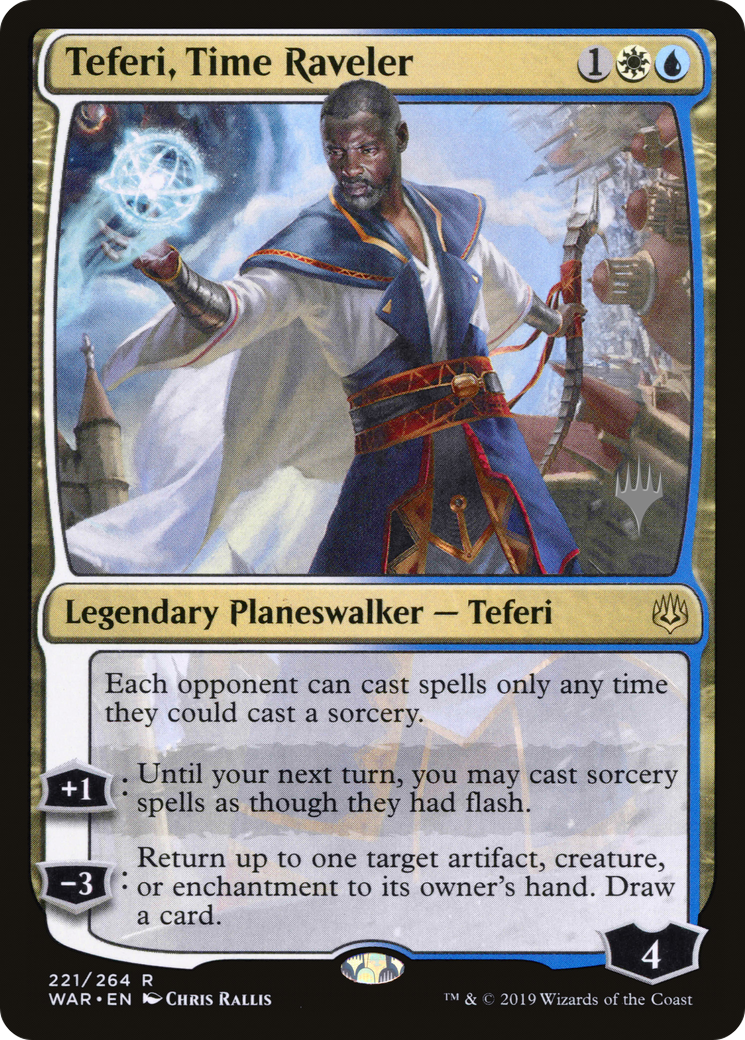 Teferi, Time Raveler (PPELD-221) - War of the Spark Promos Foil