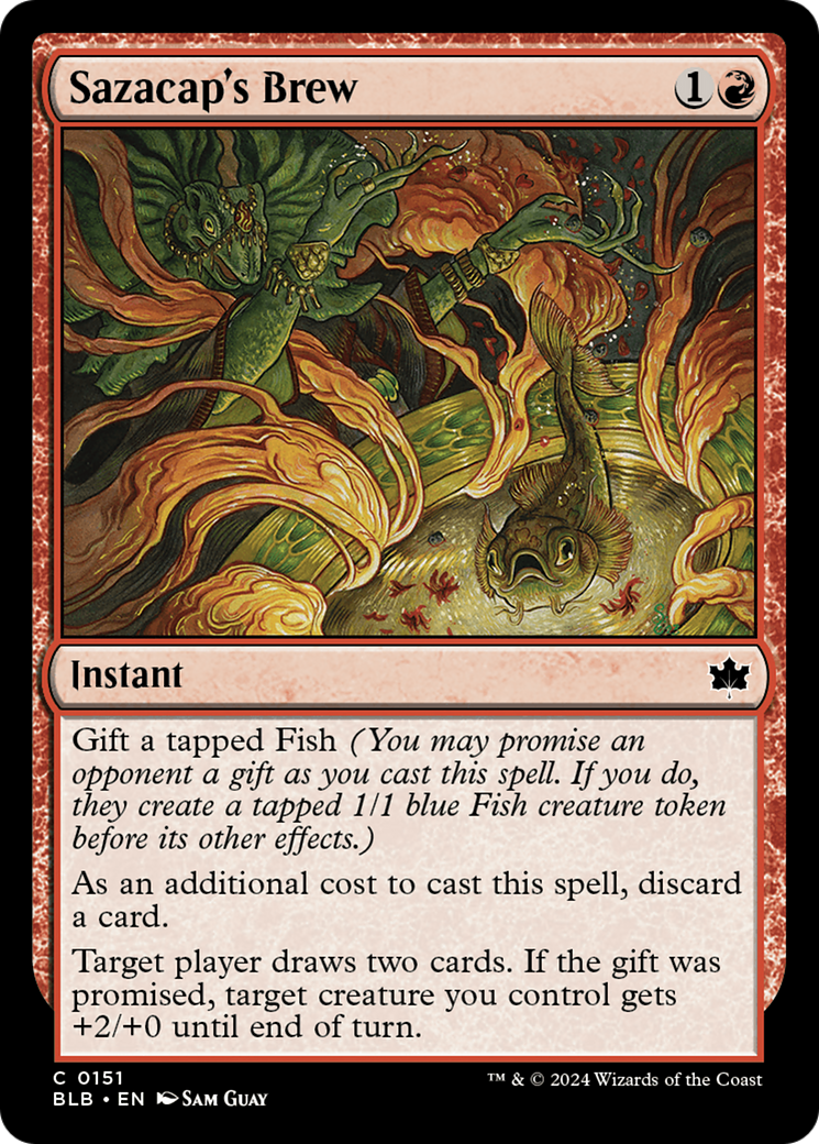Sazacap's Brew (BLB-151) - Feuille Bloomburrow 