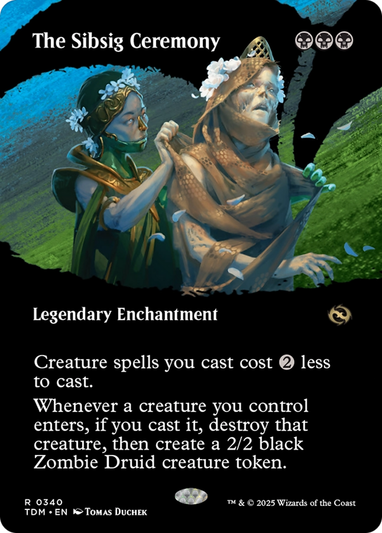 The Sibsig Ceremony (TDM-340) - Tarkir: Dragonstorm: (Showcase, enchantment) (Borderless)