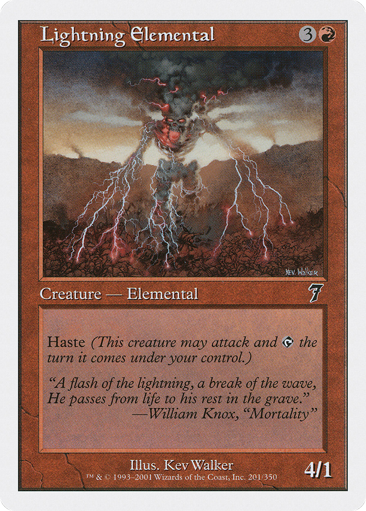 Lightning Elemental (7ED-201) - Seventh Edition