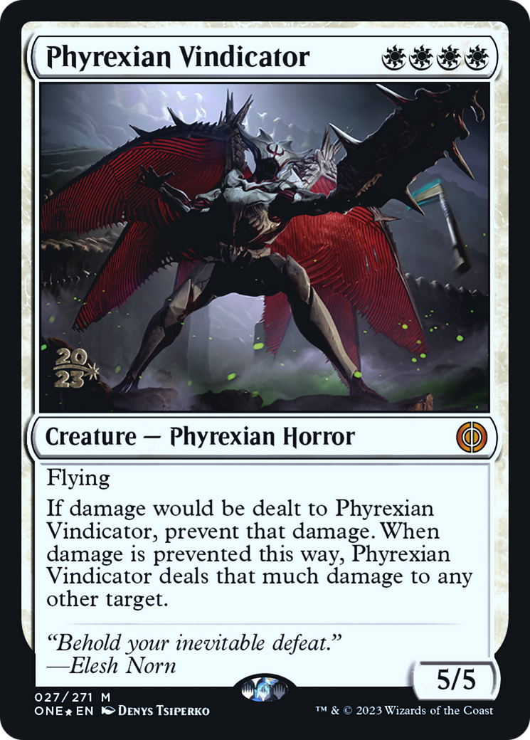 Phyrexian Vindicator (PRE-27S) - Phyrexia: All Will Be One Promos Foil