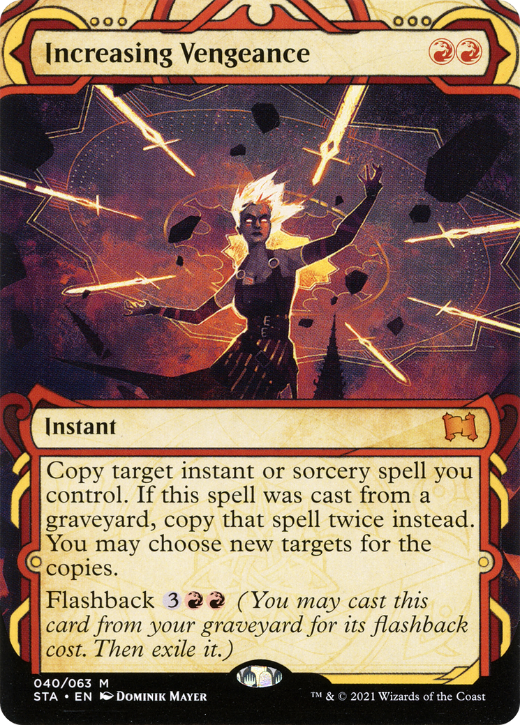 Increasing Vengeance (STA-040) - Strixhaven Mystical Archive: (Showcase) (Borderless) Foil