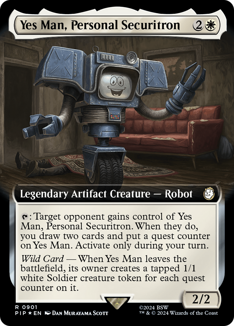 Yes Man, Personal Securitron (PIP-901) - Fallout : (Extended Art) Foil 