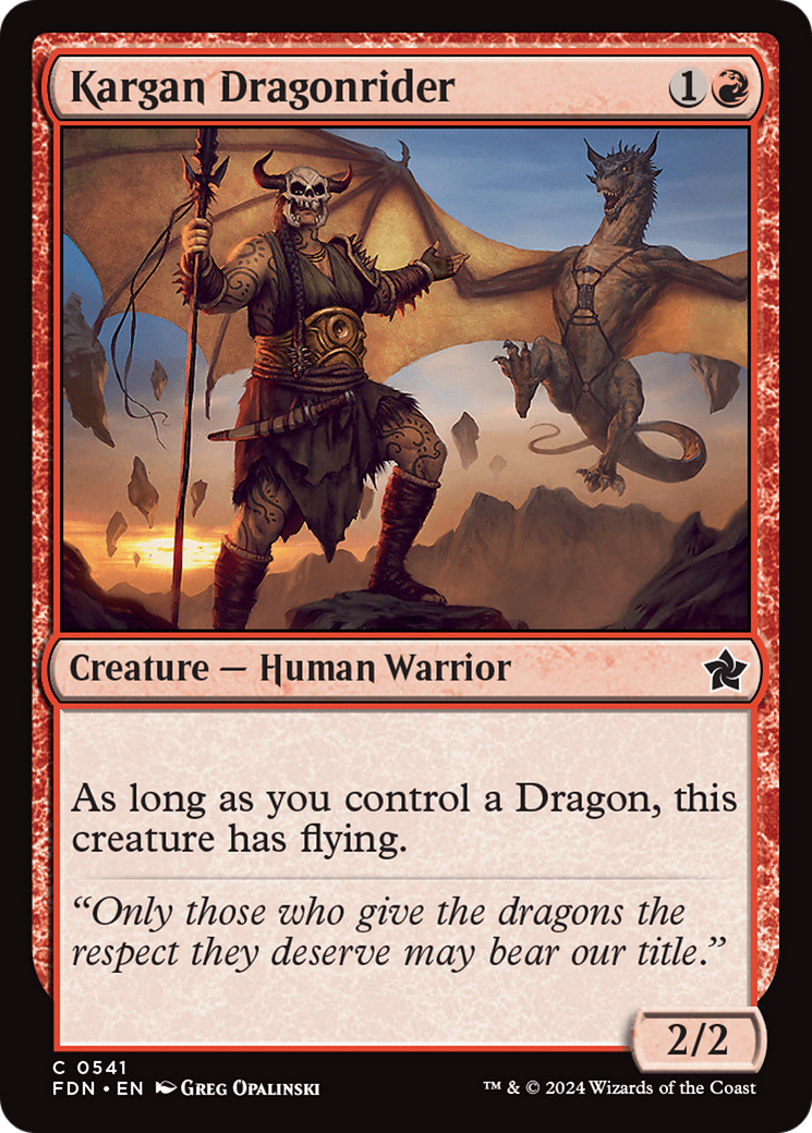 Kargan Dragonrider (FDN-541) - Fondations 