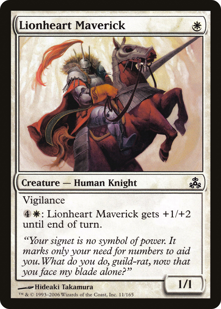 Lionheart Maverick (GPT-011) - Feuille du Pacte des Guildes 