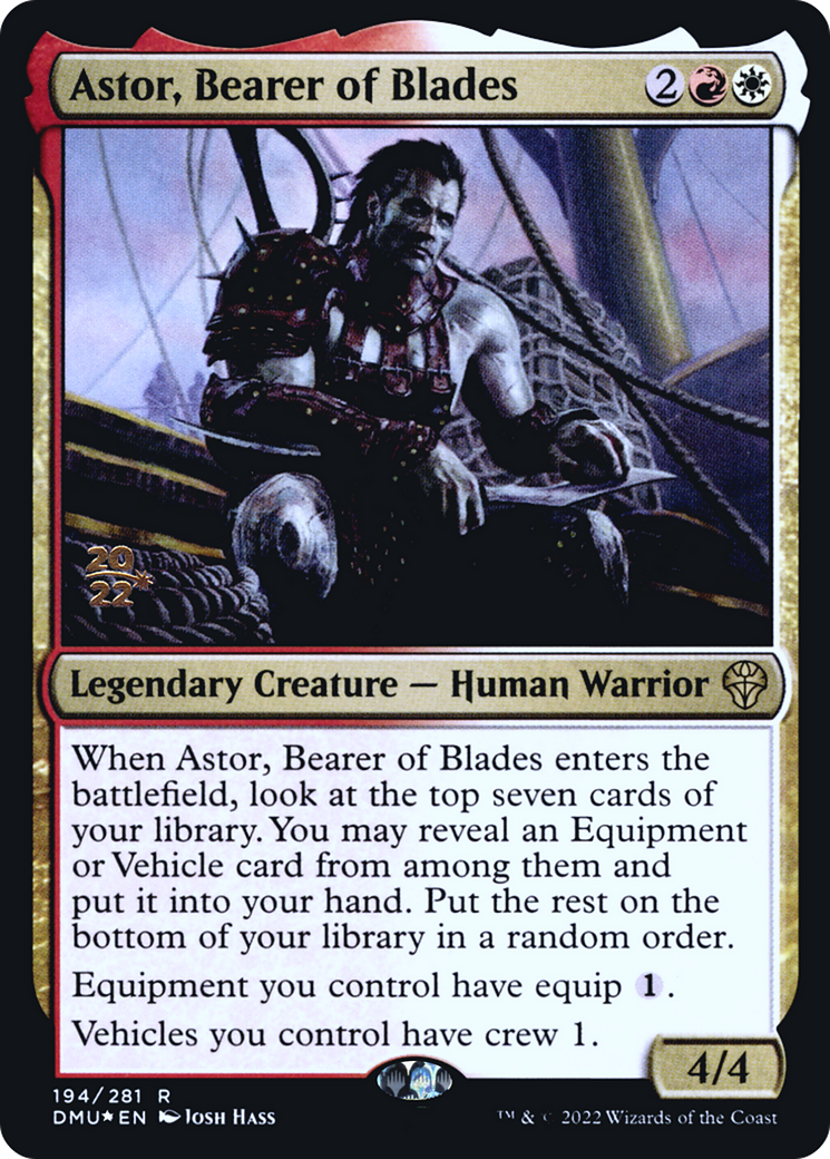 Astor, Bearer of Blades (PRE-194) - Dominaria United Promos Foil