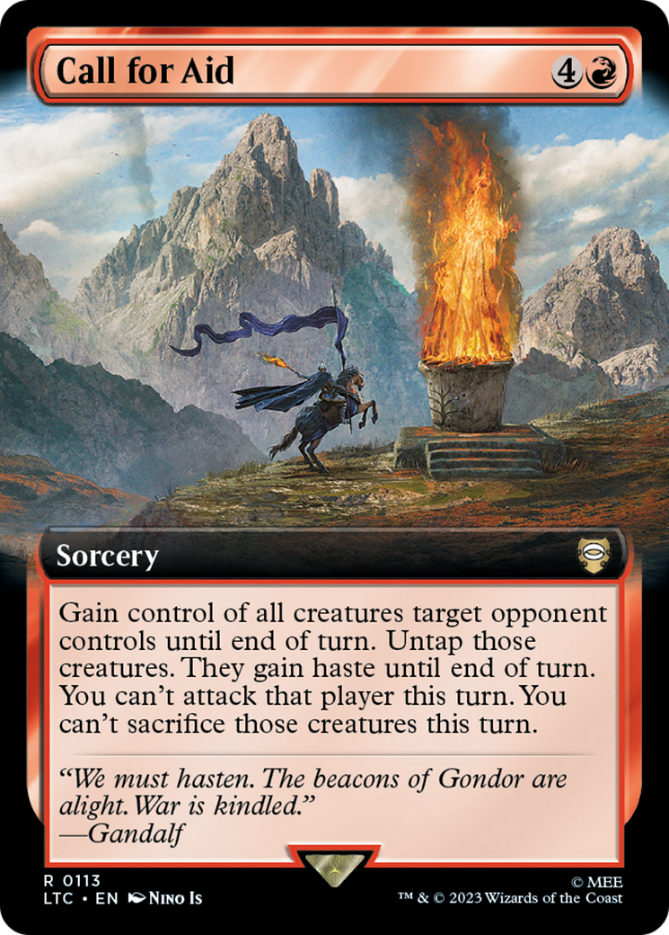 Call for Aid (Extended Art) (LTC-113) - Tales of Middle-earth Commander: (Extended Art) Foil