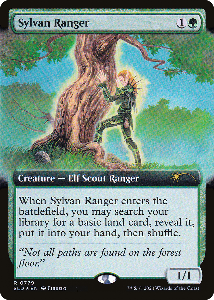 Sylvan Ranger (Extended Art) (SLD-779) - Secret Lair Drop: (Extended Art) Foil